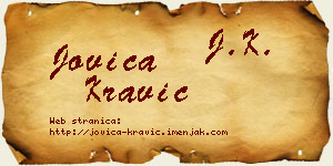 Jovica Kravić vizit kartica